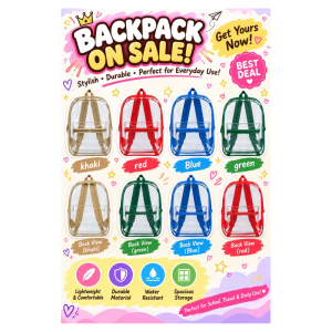Halloween SALE!!! Trending Transparent Backpack for Teens