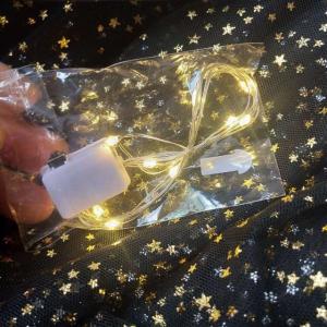 Đèn led đom đóm kèm sẵn pin dài 2 mét 1 mét  đèn lét trang trí gói hoa  đèn trang trí hộp quà