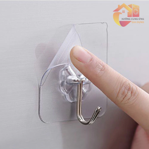 Móc Dán Tường Trong Suốt Móc Treo Đồ Không Cần Khoan Tiện Dụng