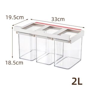 Home Signature PET Transparent Airtight Jar Moisture-Proof Container Condiments Container Storage Kitchen Pantry Storage Tank Box