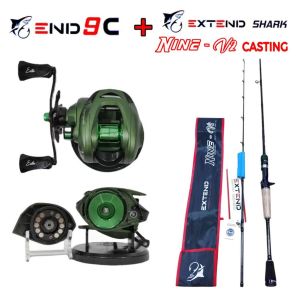 💥💥 EXTEND SHARK 9 SERIES BAITCASTING (BC) REEL & ROD ( COMBO SET )