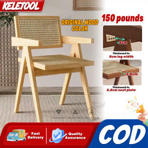 Rattan dining chair kerusi meja makan kayu Makan Kerusi Rotan Nordic Style Rattan Timber Armchair 藤椅
