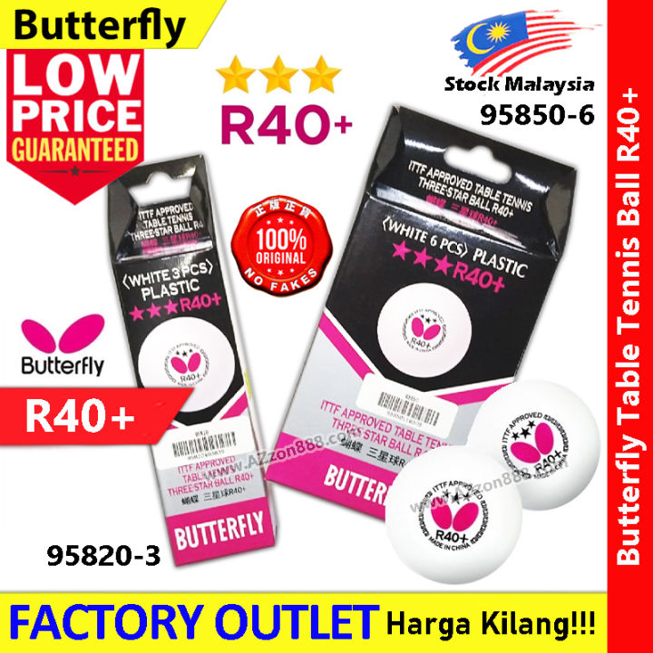 Butterfly Table Tennis Ball ThreeStar R40+ Lazada