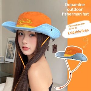 SERENEGLOW Summer Fashion Bucket Hat for Women with Wide Brim Sun Protection Breathable Outdoor Hiking Cap