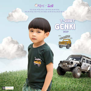 KZL43 KAZEL TSHIRT KAZEL GENKI (1Pcs) 1-12 Tahun Kaos Anak Laki-laki