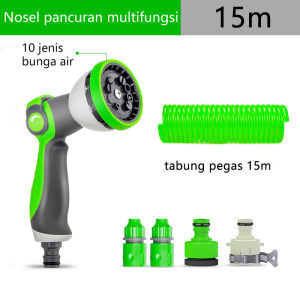 15M/20M/30M/40M Retractable Coil Magic Fleksibel Taman Selang Air Pembersih Mobil musim Semi Pipa Selang Plastik Penyiraman Tanaman W/Spray Gun