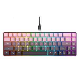 Hot Swappable 68คีย์คีย์บอร์ดเกม RGBs ไฟข้างการป้องกัน IP54 1000ล้านคีย์คีย์ชีวิตการกดแป้นพิมพ์