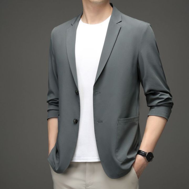 Men's Jacket Slim Fit Suit Casual Korean Youth Plus Size Best Man Suit Only