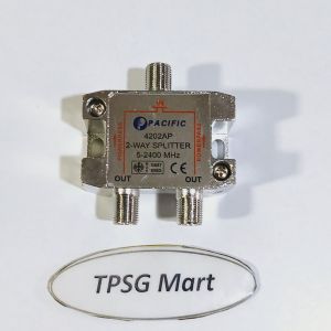 Bộ chia 1 ra 2 truyền hình cáp chia Tivi chia Camera / HIệu Pacific Spliter 5-2400 Mhz (Loại TỐT)
