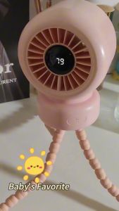 Orashare OCF01Pro Stroller Fan 4000mAh Rechargeable Mute Turbo Octopus Baby Clip Fan 3 Speeds Wind