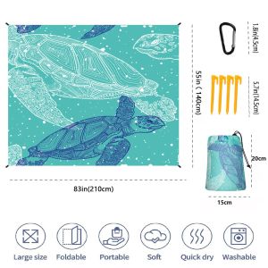 CHUN053634 Di động Tấm lót chăn bỏ túi Chống cát Chống ẩm Thảm bãi biển chống thấm nước Chất lượng cao Siêu  Thảm trải cắm trại ngoài trời