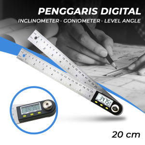 Digital Angle Ruler 20cm Finder Level Penggaris Sudut Siku Tukang TL454