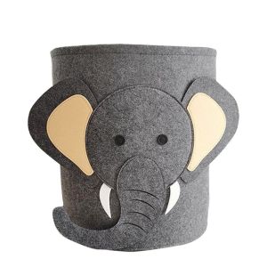 Felt Cotton Animal Basket Kids Toys Clothes Shoes Organizer Box Sundries Folding Storage Box Cabinet Home Storage