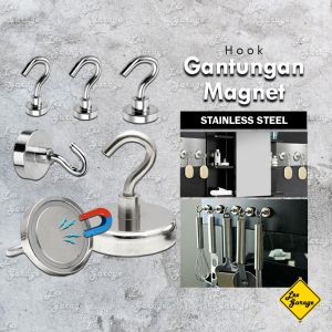 1pc Cantolan  Magnet Tempel kulkas  / Gantungan Hook Kait Magnet Kuat