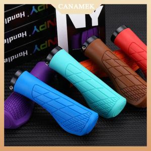 [CANAMEK] 1Pair Bicycle Grips Shockproof Bike Handlebar Cover Anti-Slip Lockable Grips Ergonomic Cycling Rubber Handle Grips