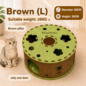 Round Felt Tunnel Cat Nest Pet Bed For Multiple Cats Semi Enclosed Cat Villa Four Seasons Universal
