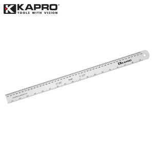 KAPRO 306 Aluminum Ruler with Conversion Tables in Inches & Centimeters 0.7mm/m Accuracy with Wear Resistant Printing