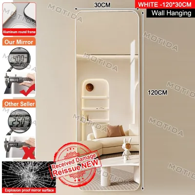 【24 Hours Shipped】Mirror High-definition Full-body Mirror Wall-mounted Glass Floor-to-ceiling Mirror Fitting Mirror