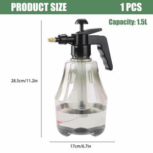 1.5L Pump Sprayer Handheld Garden Water Sprayer Bottle with Adjustable Brass Nozzle Plants Watering Can