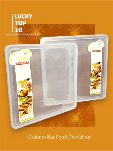 Rectangular Graham Bar Food Container/Trasparent Fridge Square Food Storage/Clear Food Saver/Graham Tupperware/Packing Lunch Box/Dough Container/Food Storage/Stackable Microwave Square Shape Pastry Food Storage/Multipurpose Food Keeper/Lunch Box/Baunan