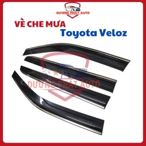 Vè che mưa viền chắn mưa xe Toyota Veloz 2022 loại chỉ Inox 6 chi tiết cao cấp dày dặn