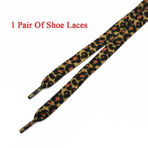 YTM Fashion Classic Leopard Print 120cm Shoe Decor Shoestring Shoelaces Flat Laces Printed  Shoelace