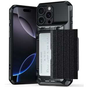 For iPhone 13 Pro Max Case Shockproof Armor Slide Card Holder Cover For iPhone 14 15 16 Slot Store 4 Cards Wallet Phone Funda