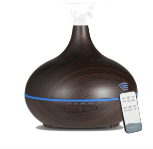 Aroma Diffuser 7 LED Color 550ML Aromatherapy Wood grain Humidifier Ultrasonic Cool Mist with Remote