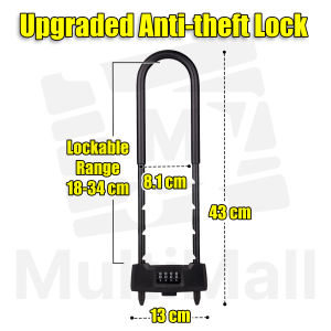Stainless Steel Anti-Theft Lock for Gate Bike Motorcycle 4 Number Lock Waterproof Durable