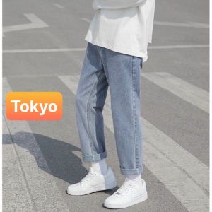 QUẦN BAGGY JEAN NAM CHẤT BÒ ỐNG RỘNG SUÔNG XANH TRƠN SÀNH ĐIỆU HOT TREND 2021 TK-5678 CAO CẤP - TOKYO FASHION
