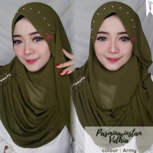 New Pastan Vidhia Zaura Hijab Instan Kerudung Ceruty Jilbab Payet