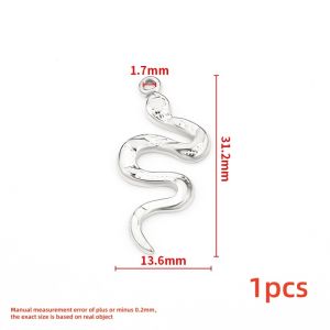 Stainless Steel Snake Pendant diy Jewelry Necklace Bracelet Accessories China Zodiac Snake 18k Gold Cobra Charm