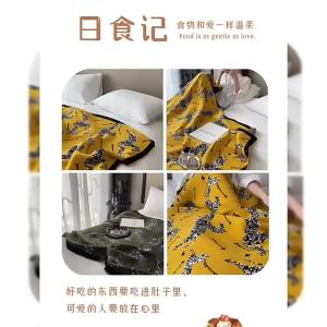 Vintage Style Sofa Blanket ins Light Luxury Green Casual Nap Blanket Retro Living Room Knitted Blanket Air Conditioning Small Blanket LZD