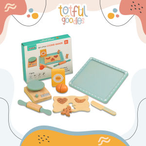 Kids Wooden COOKIE MAKER SET Mixer Baking Baker Kabi Pretend Play Girls Boys Gift Toy