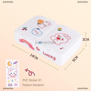 [COD] jiameitan กล่องจัดระเบียบโต๊ะเครื่องสำอางลายการ์ตูนน่ารักพร้อมฝาปิดที่เก็บเครื่องประดับขนาดเล็กที่เก็บเครื่องสำอาง