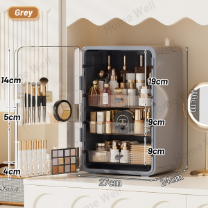 Desktop Makeup Organizer Plastic  Drawer Organizer with Drawer 3 Tier Layer High quality Makeup Organizer Dustproof Large Capacity Cosmetic Storage Box Skincare Product Organizer Elegant Design