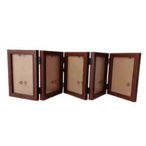 CURRANT Creative Foldable Hinge Photo Frame Double/Triple Rectangular Combination Folding Frame Modern Simple Wooden Portrait Picture Frame Gift