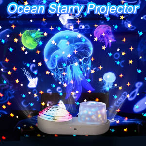 Ocean Starry Projector led Night Light Childrens Constellation Galactic Projection Light 360 Degree Rotation Nebula Light Childrens Gifts