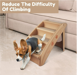 “SYD LOCAL STOCK" Pet Stairs Folding Dog Cat Animal Step Ramp Ladder Foldable Plastic Stair Portable for Tall Bed Indoor Outdoor Decor Supply Easy Store