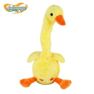 AODUOYAYA Kids Singing and Dancing Yellow Duck Plush Toy Baby Learning To Talk Plush Toy Birthday Gift for Toddler Boys Girls