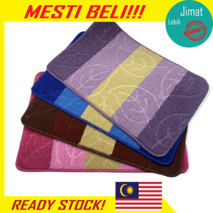 [JIMAT] Home Soft Good Water Absorption Floor Mat Non-slip Bathroom Kitchen Carpet Bedroom Door Rug Foot Lap