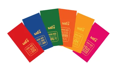 [GIF_Không bán] Set 5 bao lì xì Bitis may mắn cho năm mới 2023 (nhiều màu)