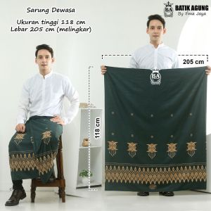 Sarung Batik Goyor Pria Dewasa Motif Pintu Aceh Rayon Premium Terbaru 2024