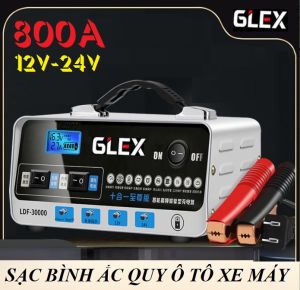 GILEX 800A Nâng Cấp – Bộ sạc ắc quy ô tô xe máy 12V/24V – Sạc nhanh thông minh – Chống ngược cực – Khử sunfat – Hàng cao cấp