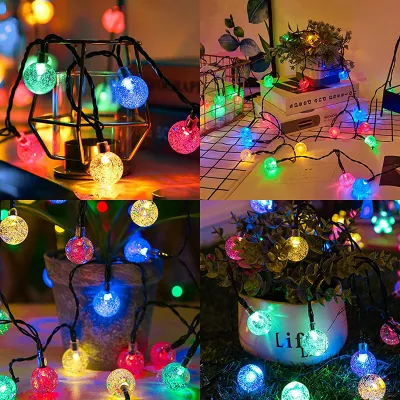 Outdoor Solar Star Fairy Lights 12M 100LED IP65 Waterproof 8 Color Lighting Modes Solar Auto On/Off Night Light for Christmas Ramadan Home Backyard Decoration
