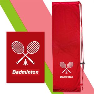 SERAPHYXO Drawstring Pocket Badminton Racket Bag Large Capacity Flannel Cover Tennis Racket Bags Portable 2 Rackets Badminton Storage Case Racket Bag