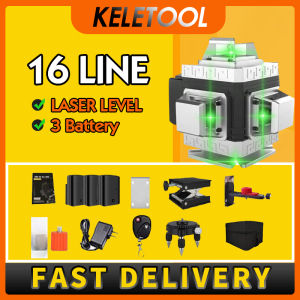 16 Lines 3/4D Laser Level Level 360 Horizontal Vertical Cross Super Powerful Green Light Beam Measuring Tool