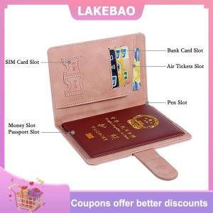 【LAKEBAO】 Rfid khóa hộ chiếu bìa PU da người đàn ông phụ nữ đi du lịch hộ chiếu chủ với chủ thẻ tín dụng trường hợp Wallet Protector Bìa trường hợp
