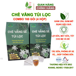 160 gói trà vằng túi lọc 4 hộp chè vằng lá sẻ trà uống giảm mỡ bụng mát sữa lợi sữa giảm béo điều hòa nội tiết cực tốt cho mẹ sau sinh