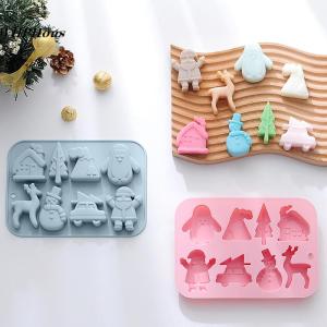 XZ🔥🔥🔥 Christmas Silicone Baking Mold Holiday Silicone Mold Soap Candy Mold For Chocolate Jello Snowman Santa Baking Mold